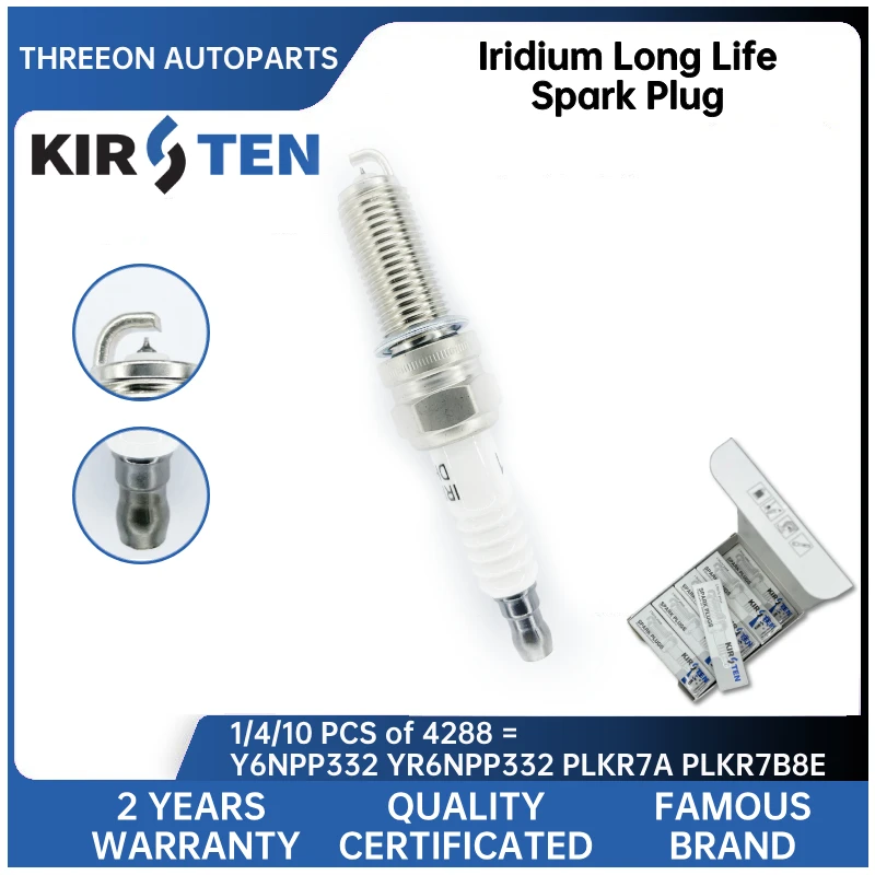 

KIRSTEN Iridium Spark Plug for MERCEDES-BENZ Hyundai Elantra A0041595803 A0041594903 PLKR7A (4288) KSP4288