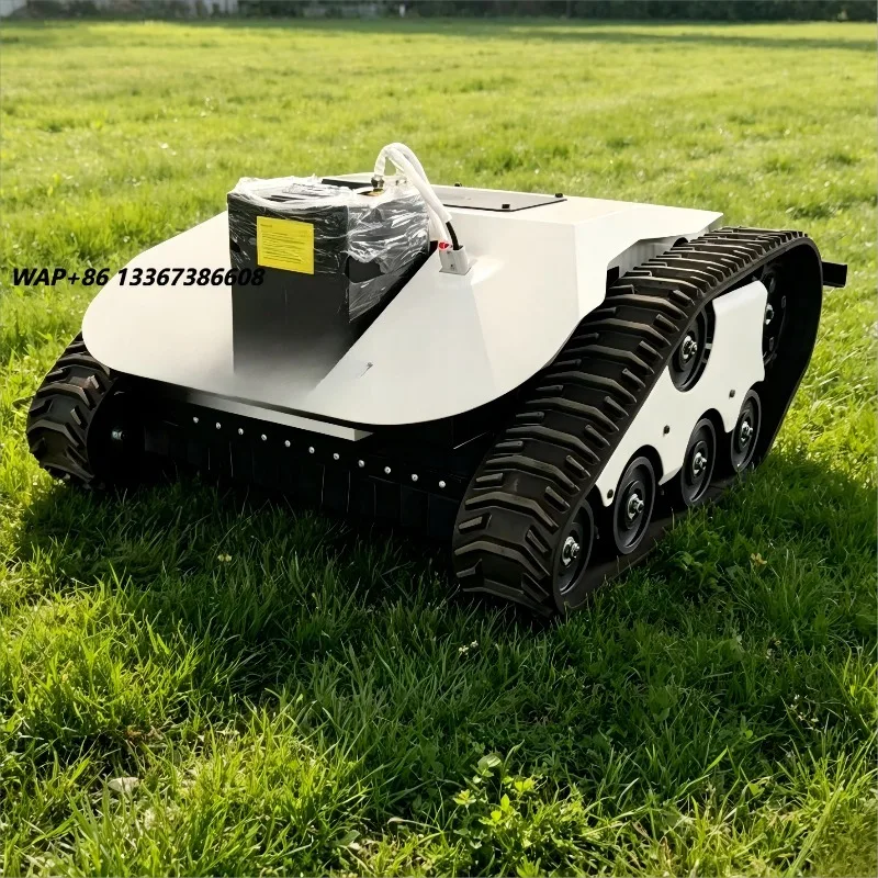 Professional 21-Inch Pure Electric Remote Control Lawn Mower Brushless Motor Lithium Battery Tracked Robot Mower 20-70mm Cutting
