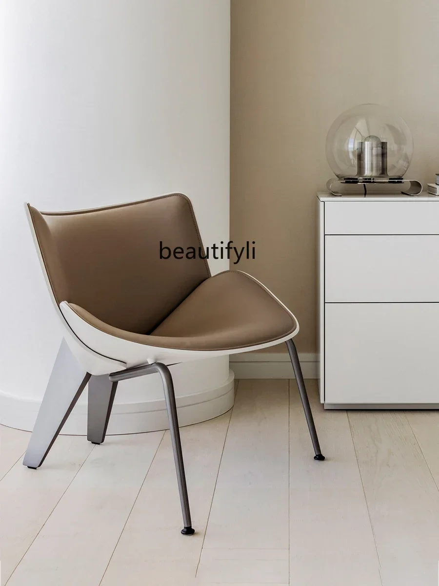 YX Light Luxury Bar Chair Zongzi Shell Chair Minimalist Smile Chair
