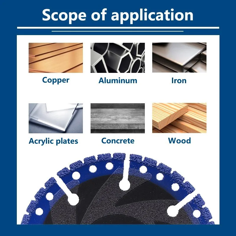 HAMPTON Brazed Diamond Cutting Disc Circular Saw Blade for Steel Metal Stone Cast Iron Rebar Aluminum 100/115/125/150/180/230mm