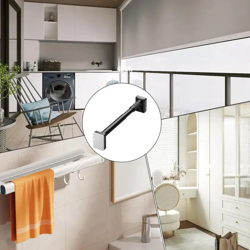 Non-perforated telescopic clothes Drying Rack pole Household shower curtain rod Balcony curtain rod bedroom wardrobe hanger