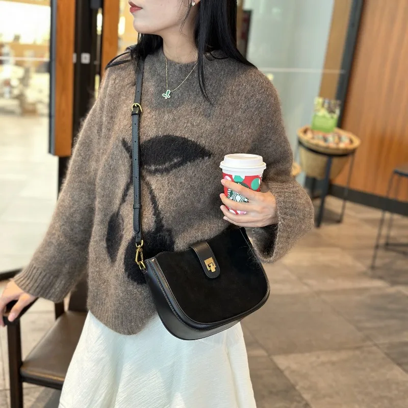 

Новая ретро-сумка через плечо из матовой кожи для женщин, эксклюзивная малая сумка-седло, городская сумка на плечо