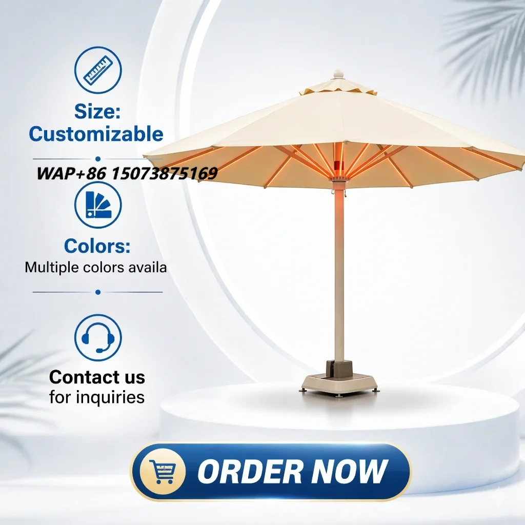 Factory Custom Parasol Set With Extra Accessories Fiberglass Rod Custom Canopy for Global Bulk Client Wholesale Procurement