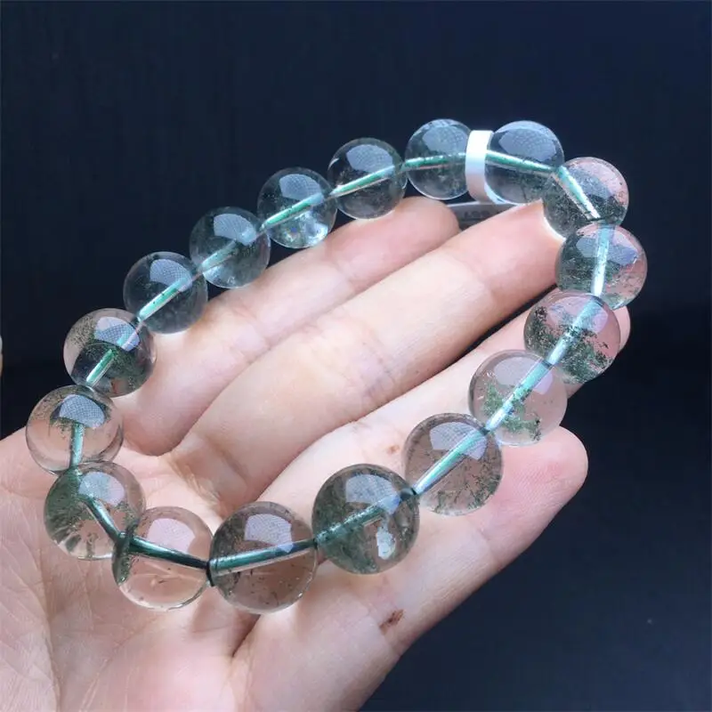 13MM Natural Green Garden Quartz Bracelet Women Men Handmade Stretch Rope Luxury Jewelry Energy Healing Gift 1PCS