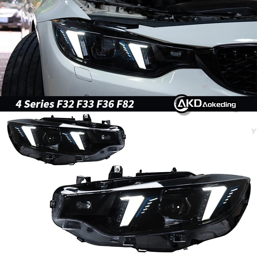 Auto Parts For BMW F32 Headlights 2013-2019 4 Series F33 F36 M4 latest Styling LED Daytime Lights Dual Projector Car Accesorios