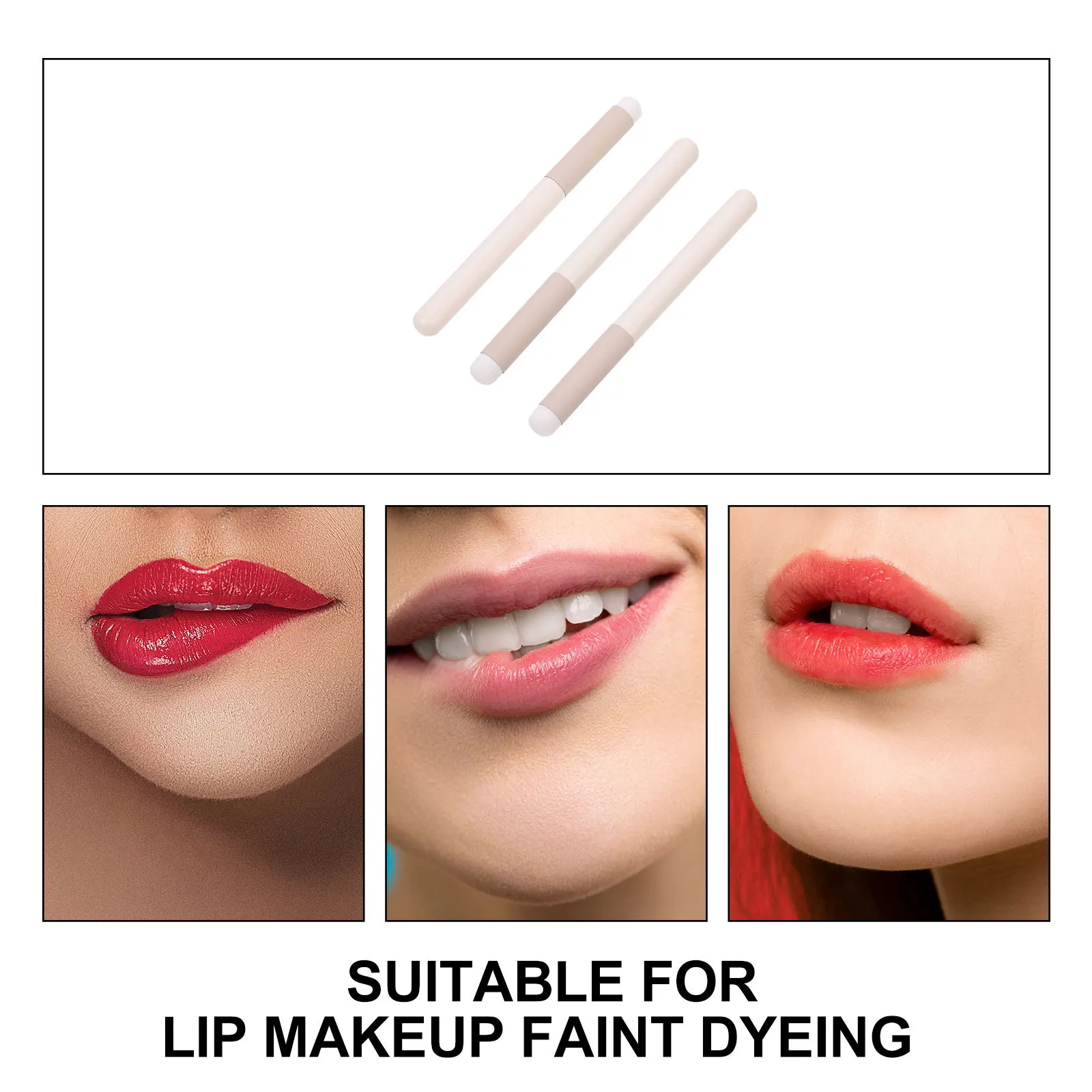 3Pcs Lip Concealer Make-Up Pinsel Set Tragbare Lippenstift Applikator Werkzeug Weiche Pinsel Lippenstift Pinsel Make-Up-Tools