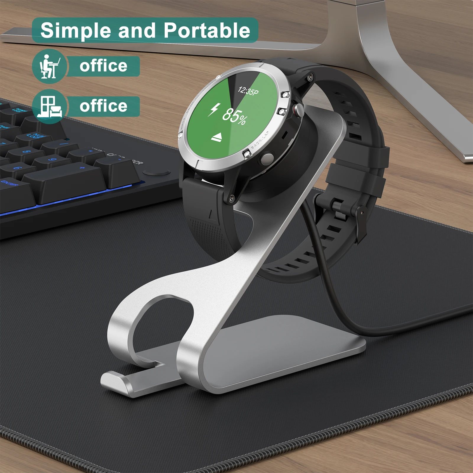 Charging Stand For Garmin Epix Vivoactive 6/5/4/3 Venu 3/3S/Sq Forerunner 165/265/965/970/570 Fenix 8/7/6/E Charger Dock Station