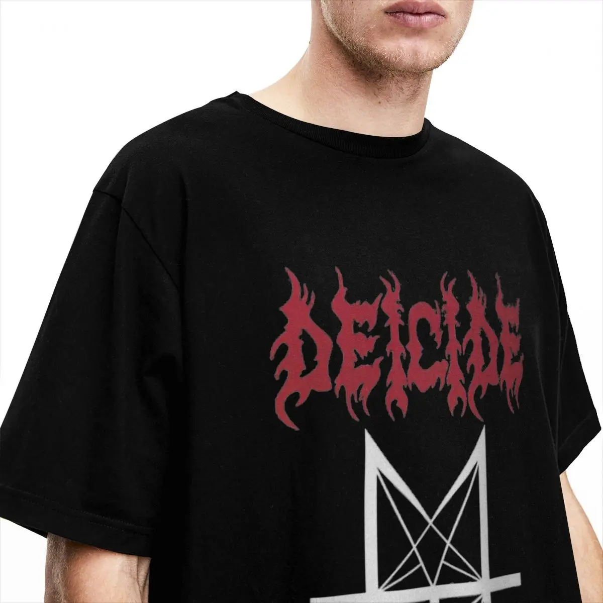 Deicide Band Heavy Metal Stuff Shirts for Men Women Novelty Pure Cotton Adult Clothing