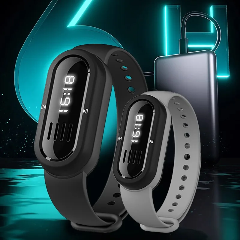 

LED Digital Smart Bracelet Wireless Bluetooth Speaker Watch Sleep Watch Outdoor Sports Music Bracelet White Noise Band