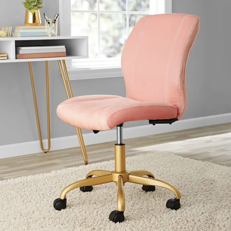 

Mainstays Plush Velvet Office Chair, Blush