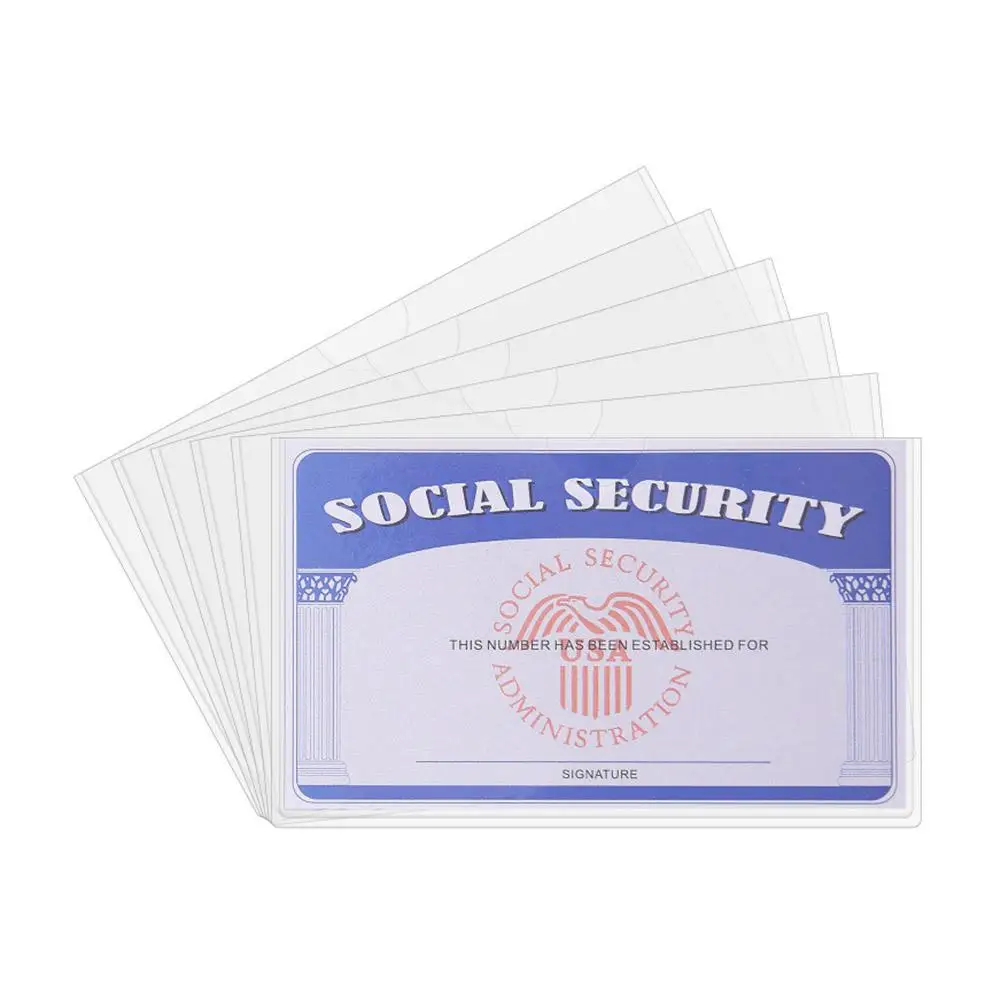 حافظة حامل بطاقات PVC شفافة لبطاقة الائتمان وبطاقة الائتمان وبطاقة الحافلة الطبية G6Q2