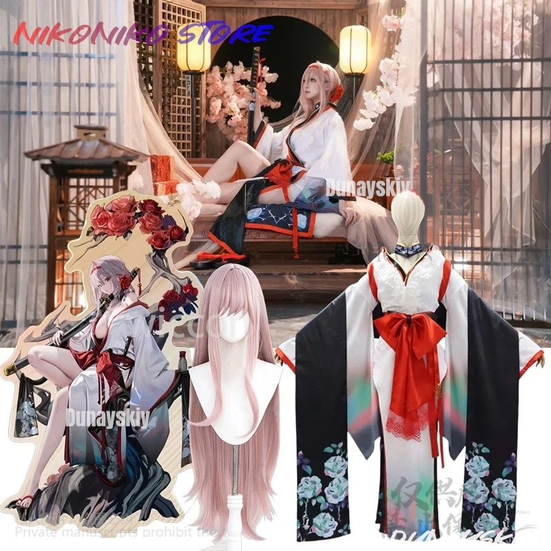 

Goddess Of Victory: Nikke Cosplay Scarlet Costume Japanese Kimono Dress Lolita Sexy Wear For Girls Woman Halloween 코스프레