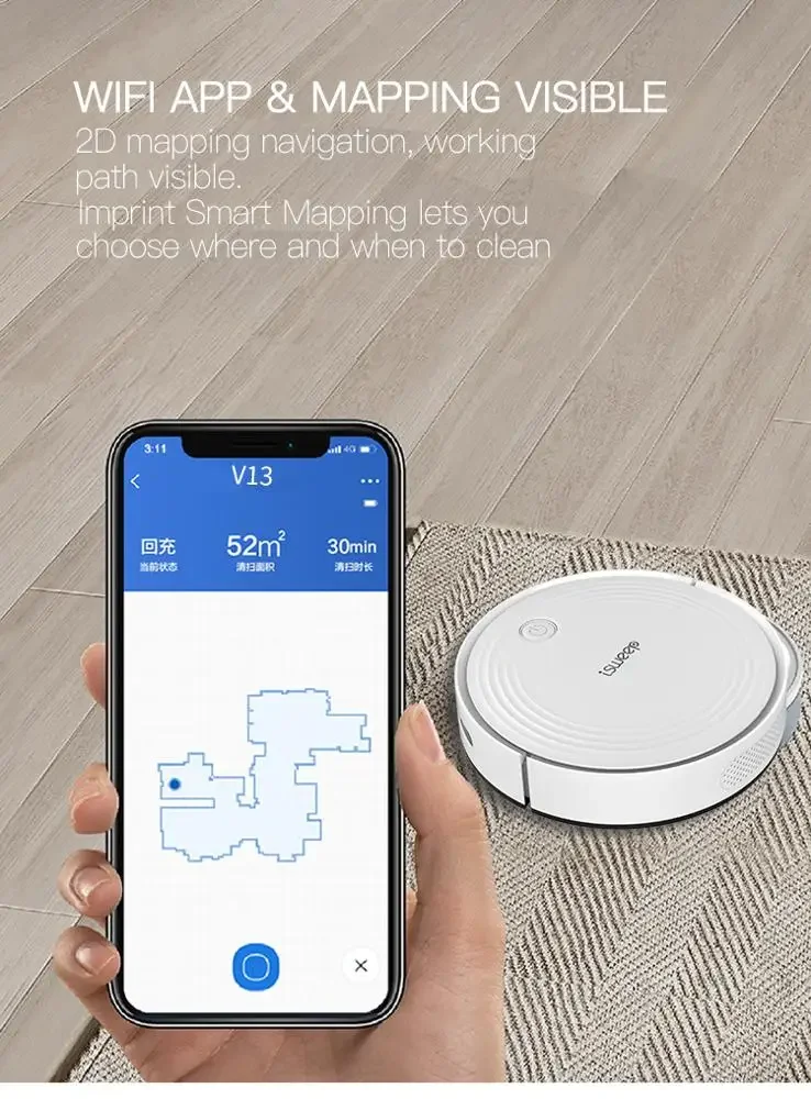 Mapping Sweeping Mopping Cleaning Staubsauger Robot Dry And Wet