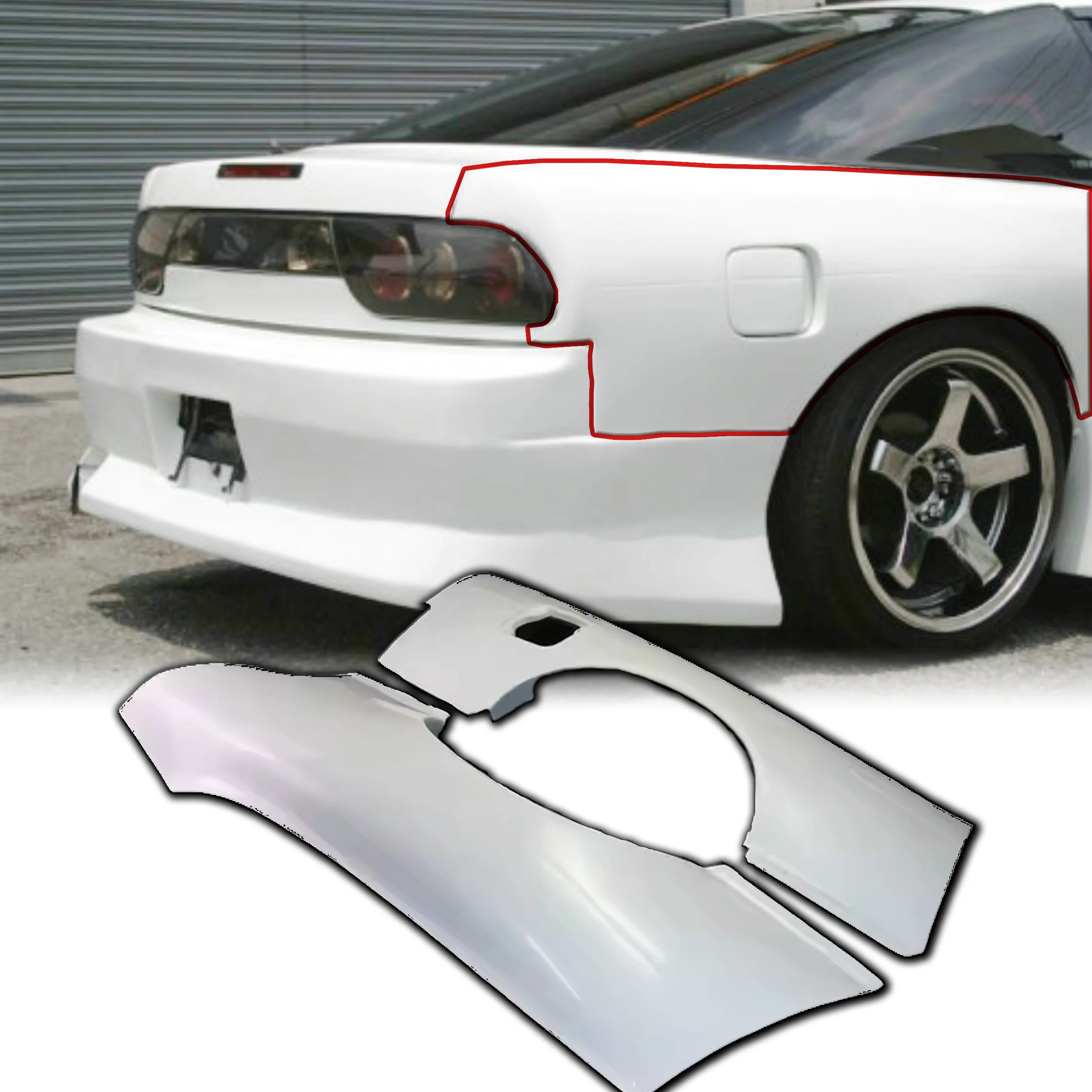 

Для Nissan S13 180SX 50 мм стекловолоконное автоматическое заднее крыло