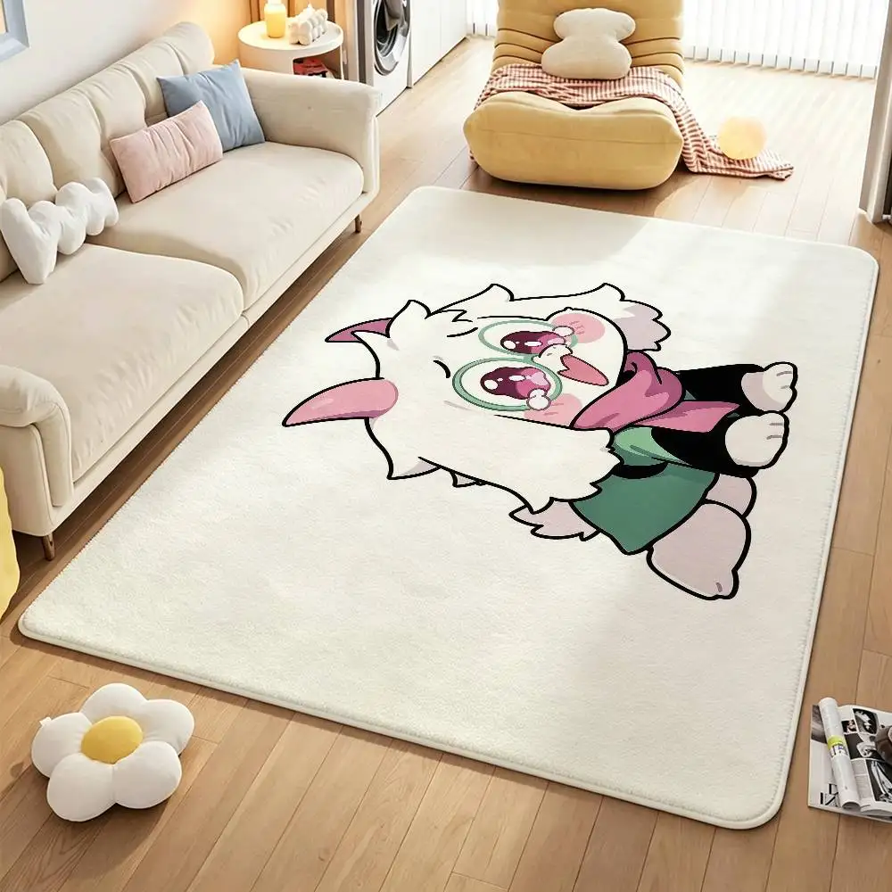 So Cute R-Ralsei GAME D-Deltarune Short Plush Anti-Slip Door Mat Soft Floor Mat for Home Entrance