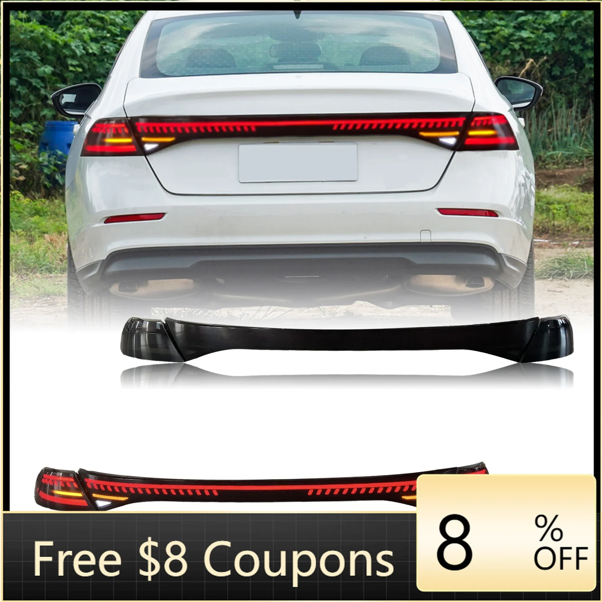 

ZAIQU Car Accessories Taillamp with Trunk Light Led Light for 2024 2023 honda Accord 11th Sedan Led Taillights