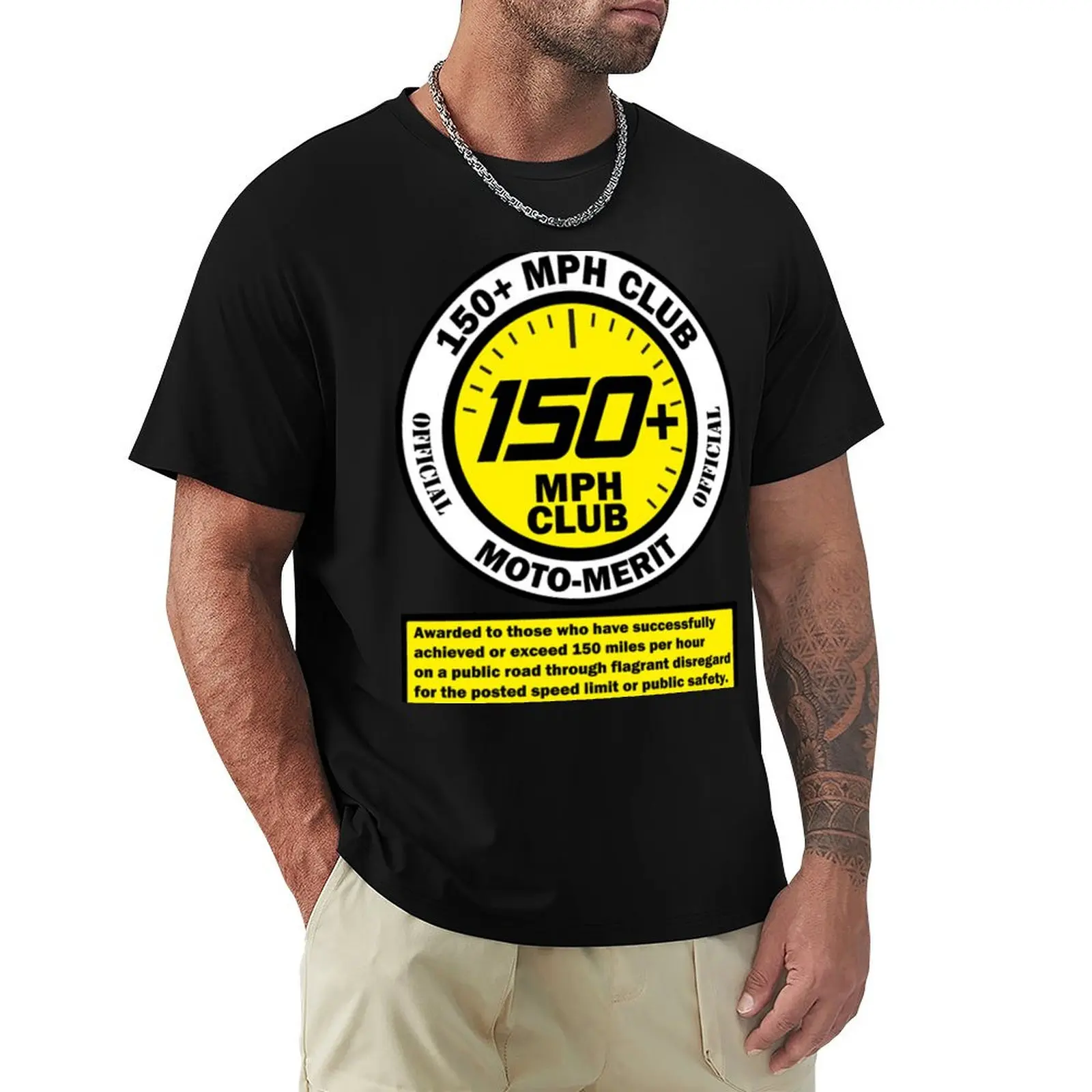 150+ MPH CLUB - T-shirt Moto-Merit, vêtements de travail, t-shirt simple
