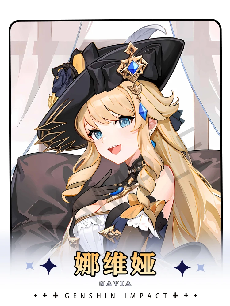 Original Anime Girl Navia Genshin Impact Cosplay Double-sided Hugging Body Dakimakura Pillow Case Cushion Cover Home Decor Gift