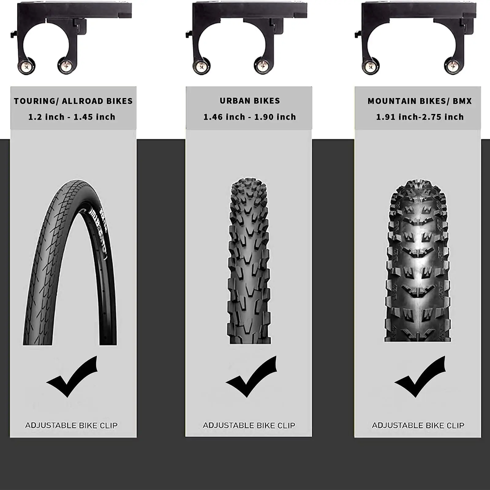 2/4PCS Regulowany wieszak rowerowy MTB Rower szosowy Uchwyt ścienny Uchwyt do przechowywania Przenośny klips rowerowy Stojak z klamrą Stojak do parkowania rowerowego