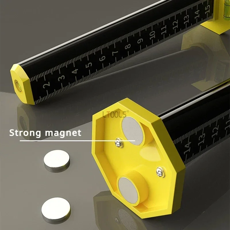 High Precision Aluminum Alloy Double-sided Equal Height Horizontal Positioning Ruler Tile Laying Horizontal Line Leveling Tool