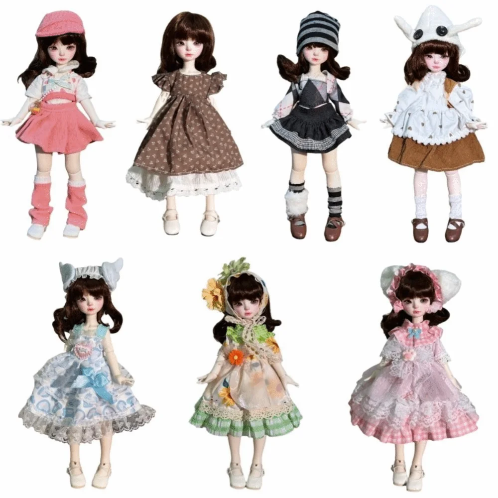 Roupas bjd de tamanho 30cm, escala 1/6, boneca estilo meninas, roupa de troca, design de saia, roupa casual, saia lolita, projetos diy