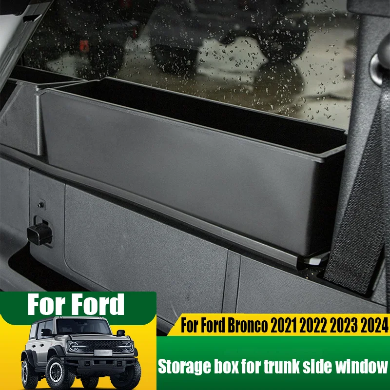 

Rear trunk side window storage box car interior storage supplies accessories increase space For Ford Bronco 2021 2022 2023 2024