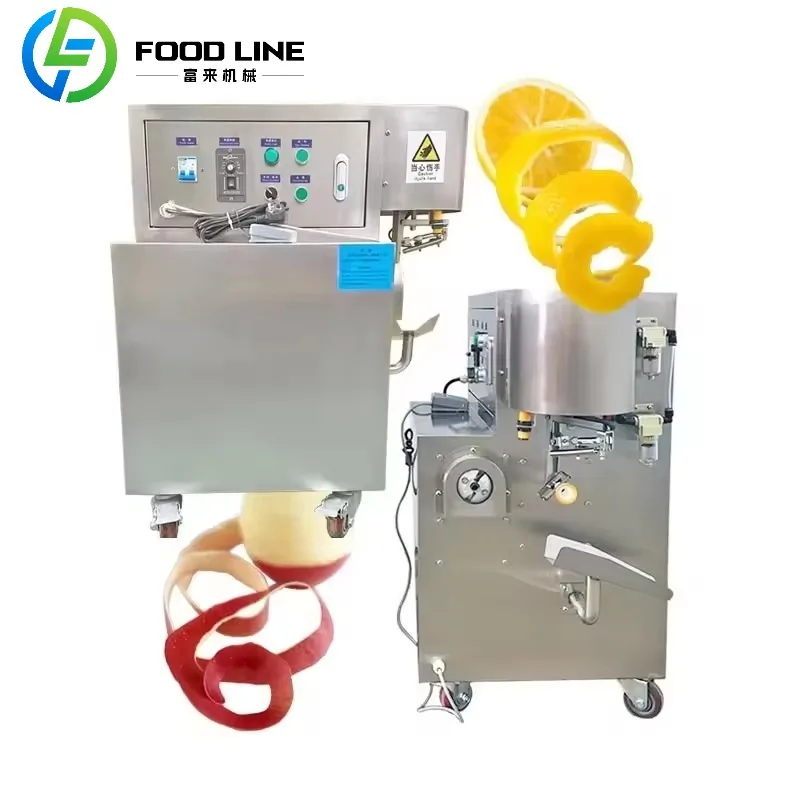 Máquina industrial de descascar frutas, removedor automático de pele para maçã, laranja, kiwi, caqui para processamento de alimentos