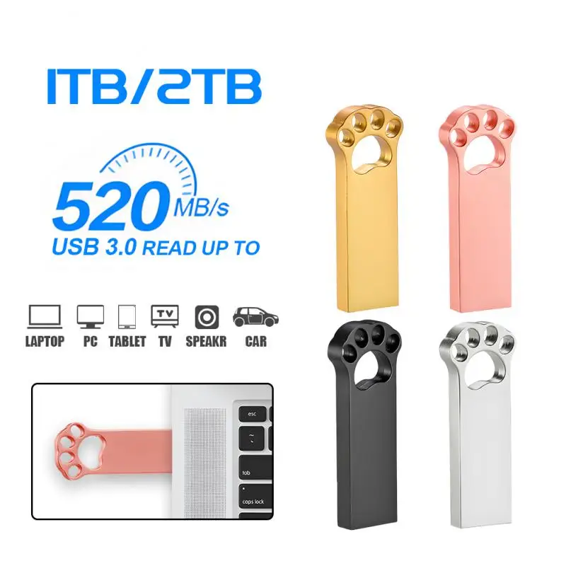 2TB Usb3.0 Flash Drives High Speed Metal Pendrive 1TB Portable Waterproof Memoria Usb Flash Disk For Computer Storage Devices