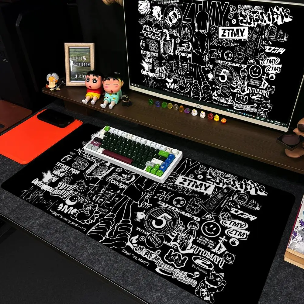 Zutomayo ماوس الوسادة Xxl الكمبيوتر حجم كبير عدم الانزلاق ألعاب لوحة المفاتيح 90x40 سنتيمتر تصميم فني HD Deskmat #2