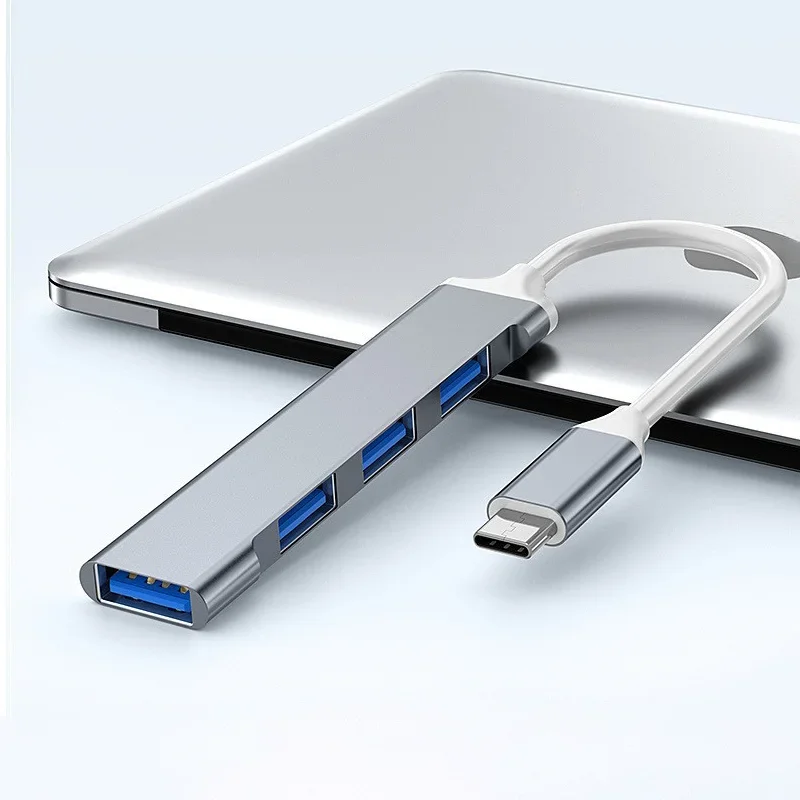 USB Type C HUB MINI USB2/3 Multi 4 Port 4 in 1 Aluminum Alloy Splitter Adapter OTG For Samsung Macbook Pro Air PC Notebook