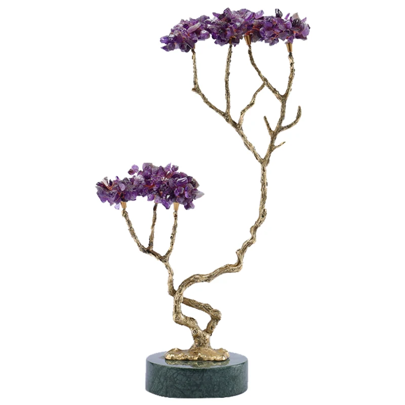 Amethyst fortune tree purple gas east to erect ornaments