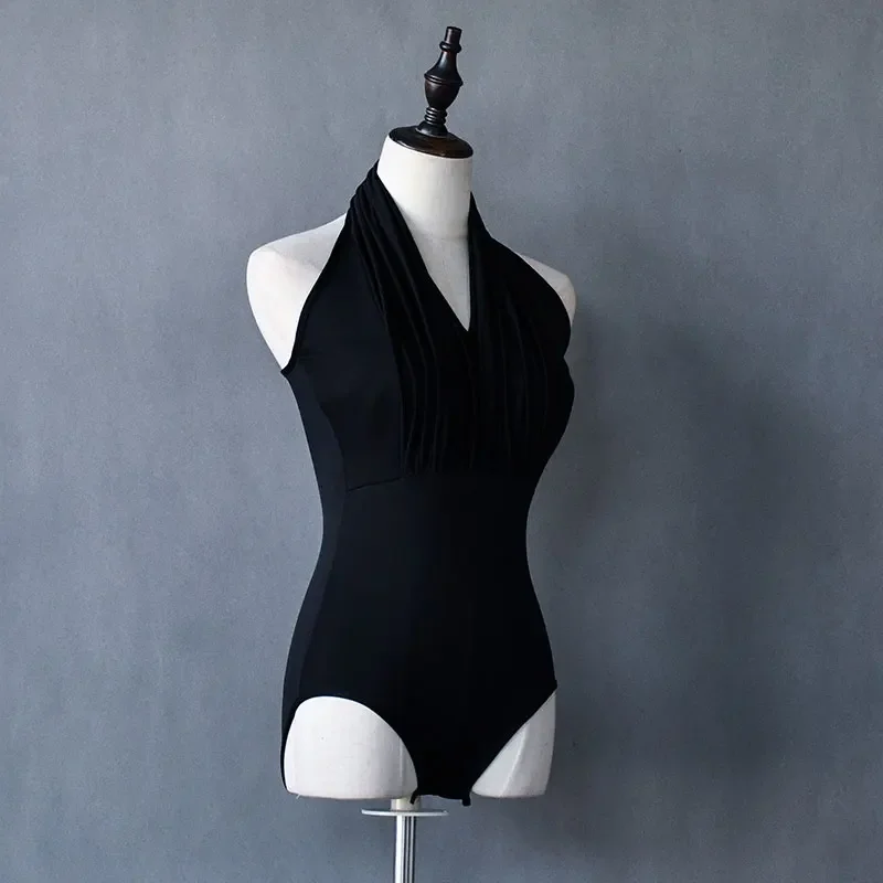 夏ラテンダンス V ネックトップ大人女性のセクシーな国家標準ダンス練習服ピンクホルターベルト胸パッドトップ 2025