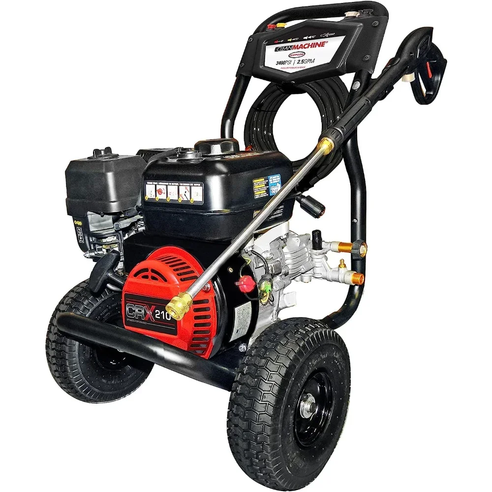 

SIMPSON Cleaning CM61083 Clean Machine 3400 PSI Gas Pressure Washer, 2.5 GPM, CRX Engine, Includes Spray Gun and Wand