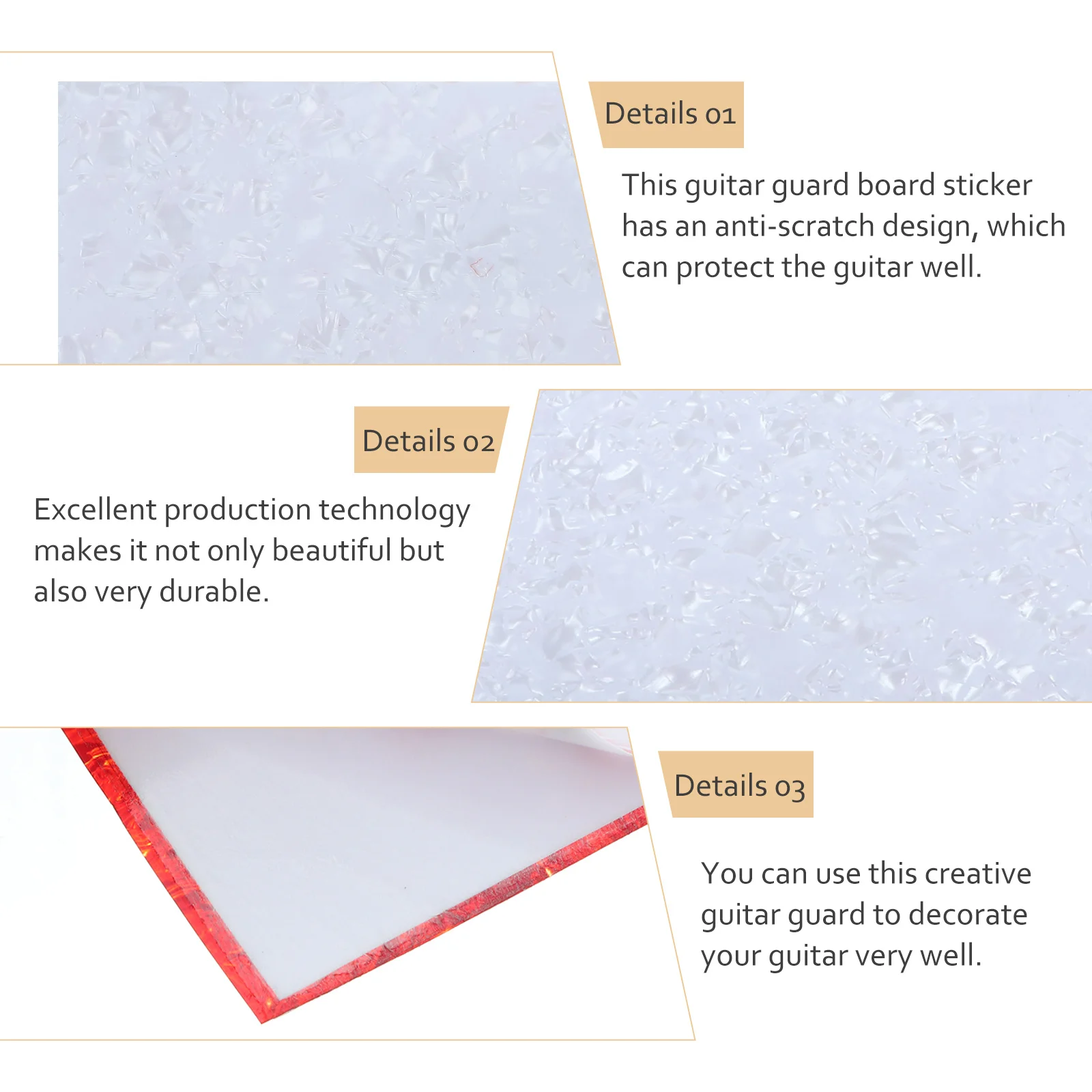 

Creative Guitar Protector Anti Scratch Sticker Durable Guard Board Protection For Acoustic Guitar Picks Stickers