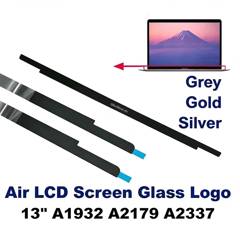 New Laptop for MacBook Air 13.3 inch A1932 A2179 A2337 LCD Screen Glass Trim Logo Bezel Front Display Cover 2018 2019 2020 Year