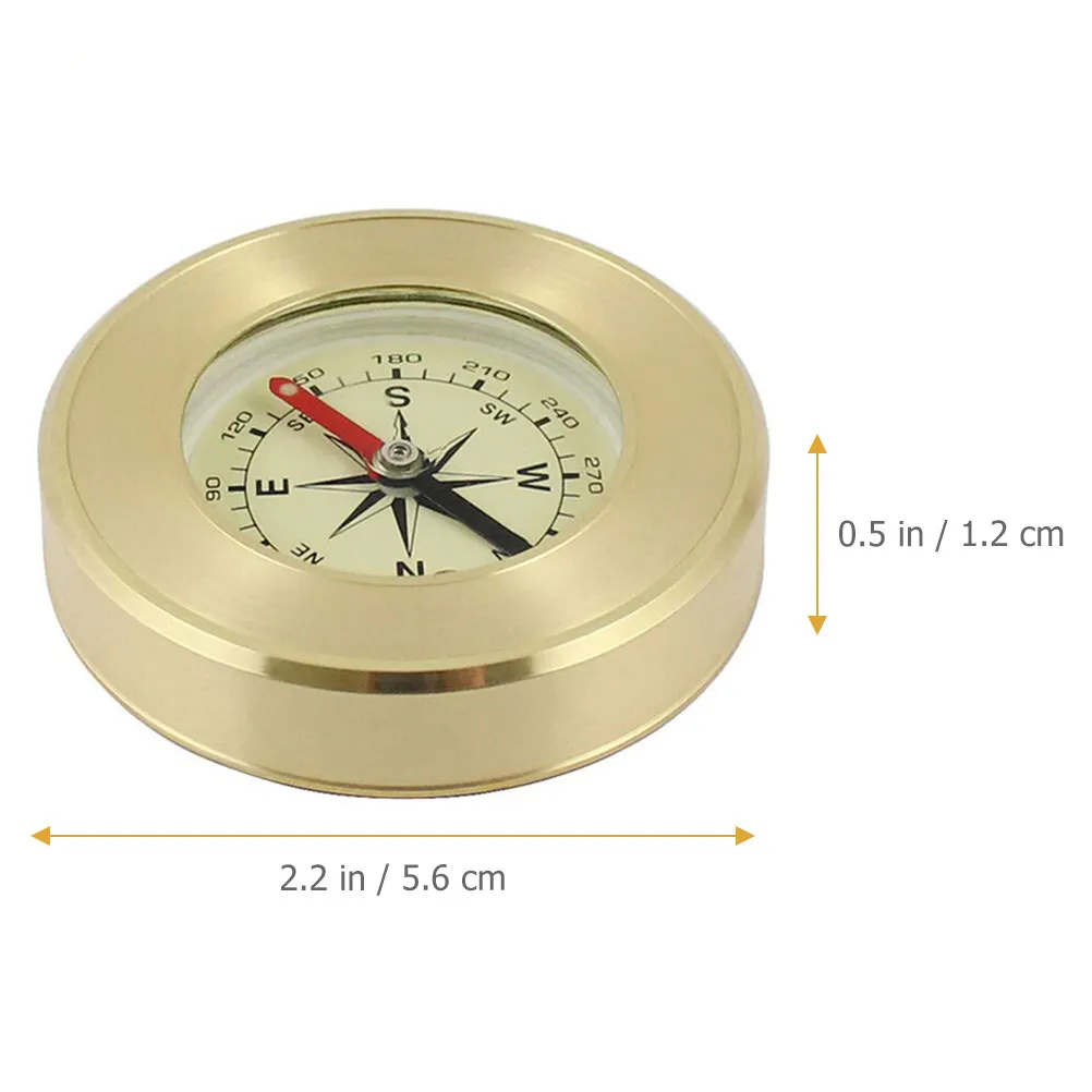 Brass Compass Mini Portable Outdoor Waterproof Hiking Camping Navigation Survival Pocket Style Plastic Mini Compass
