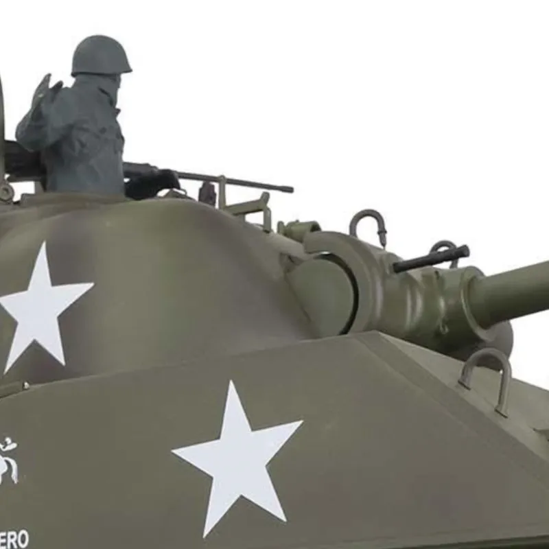 US Stock HENG LONG 1/16 7.0 Customized M4A3 Sherman RC Tank 3898 Barrel Recoil 360° Metal TH17682-SMT4
