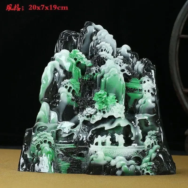 Shoushan stone carving imitation Dushan jade ornaments, fortune and prosperity porch ornaments, ornamental small ornaments, hand