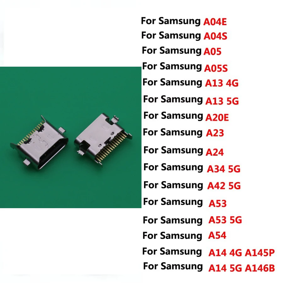10 قطعة لسامسونج A04E A04S A05 A05S A13 4G A13 5G A14 A145P A146B A20E A23 A24 المصغّر USB جاك موصل مقبس شاحن