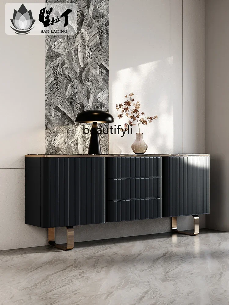 

2003 Italian light luxury retro locker villa living room decorative cabinet entry marble porch cabinet