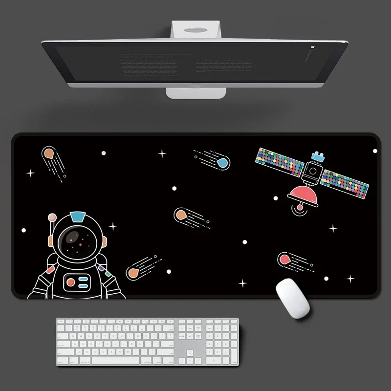 Imagem -06 - Espaço Astronautas Coelho Mouse Almofada Bonito dos Desenhos Animados Computador Teclado Almofada de Borracha Antiderrapante Base de Mesa de Escritório para Mulher