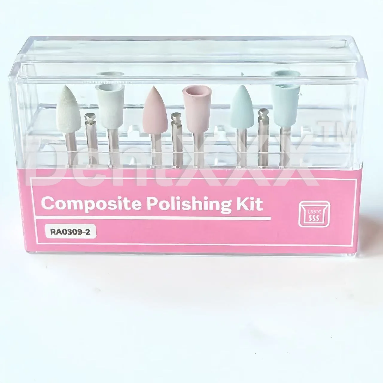 ชุดขัดเงาเซรามิก 9 ชิ้น/กล่อง, ด้ามจับ RA ขนาดเส้นผ่านศูนย์กลาง 2.35 มม. หัวขัดซิลิโคนสำหรับขัดเงาความเร็วต่ำ