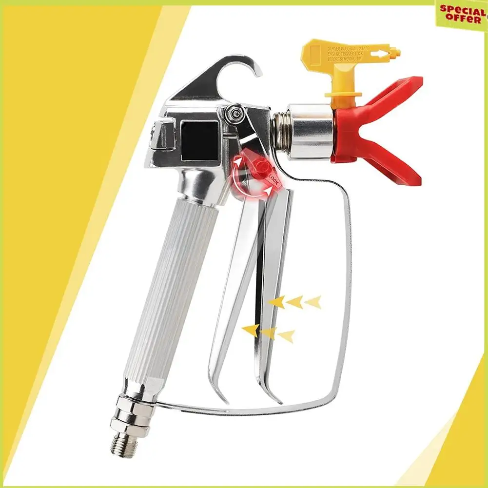 A34R 1 قطعة آلة رش الطلاء بدون هواء 3600 رطل لكل بوصة مربعة معدنية مع 4 وصلات دوارة 211,515,517,621 و4 مرشحات