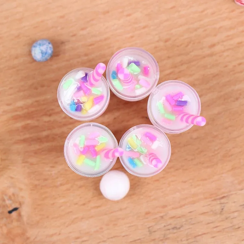 5 قطعة 1:12 دمية مصغرة كريم المشروبات زجاجات نموذج دمى المطبخ الغذاء