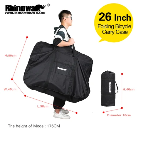 Rhinowalk 26 Inch Folding Bicycle Carry Bag Portable Cycling Bike Transport Case Travel Bycicle Accessories Bike Box
