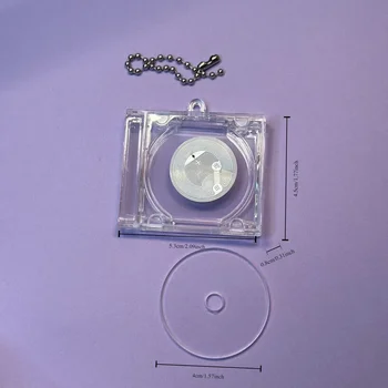 Em branco Mini CD Caso Chaveiro, DIY Chaveiros com NFC Mochila Inteligente, Cadeia de Decoração Pendurada, Compradores de Presentes Dropshipping, 1Pc