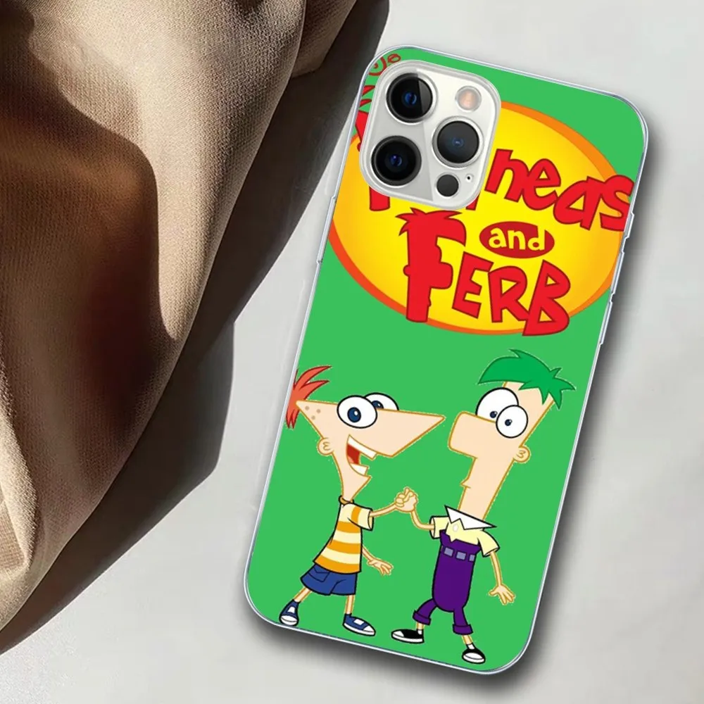 Disney Phineas and Ferb Phone Case For iPhone 15 14 11 12 13 Mini Pro XS Max Cover 6 7 8 Plus X XR SE 2020 Funda Shell