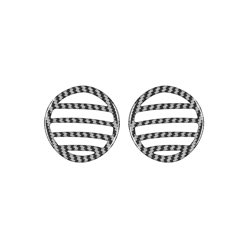 For Audi Q7 2007-2015 Accessories Carbon Fiber Interior Car Instrument Panel Defrost Air Outlet Decoration  Frame Sticker Cover