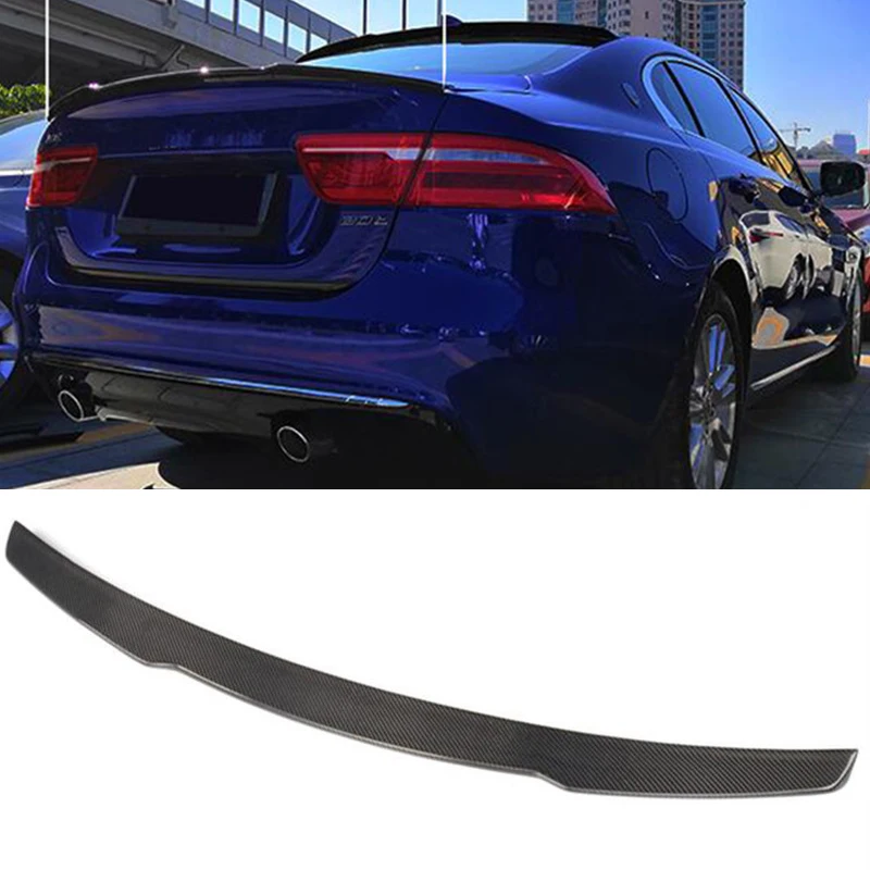 

CEYUSOT For Jaguar XE Carbon Fiber Spoiler Trunk Boot Wing Rear Spoiler 2015 2016 2017 2018 2019 Jaguar Car Tail Fin Accessories