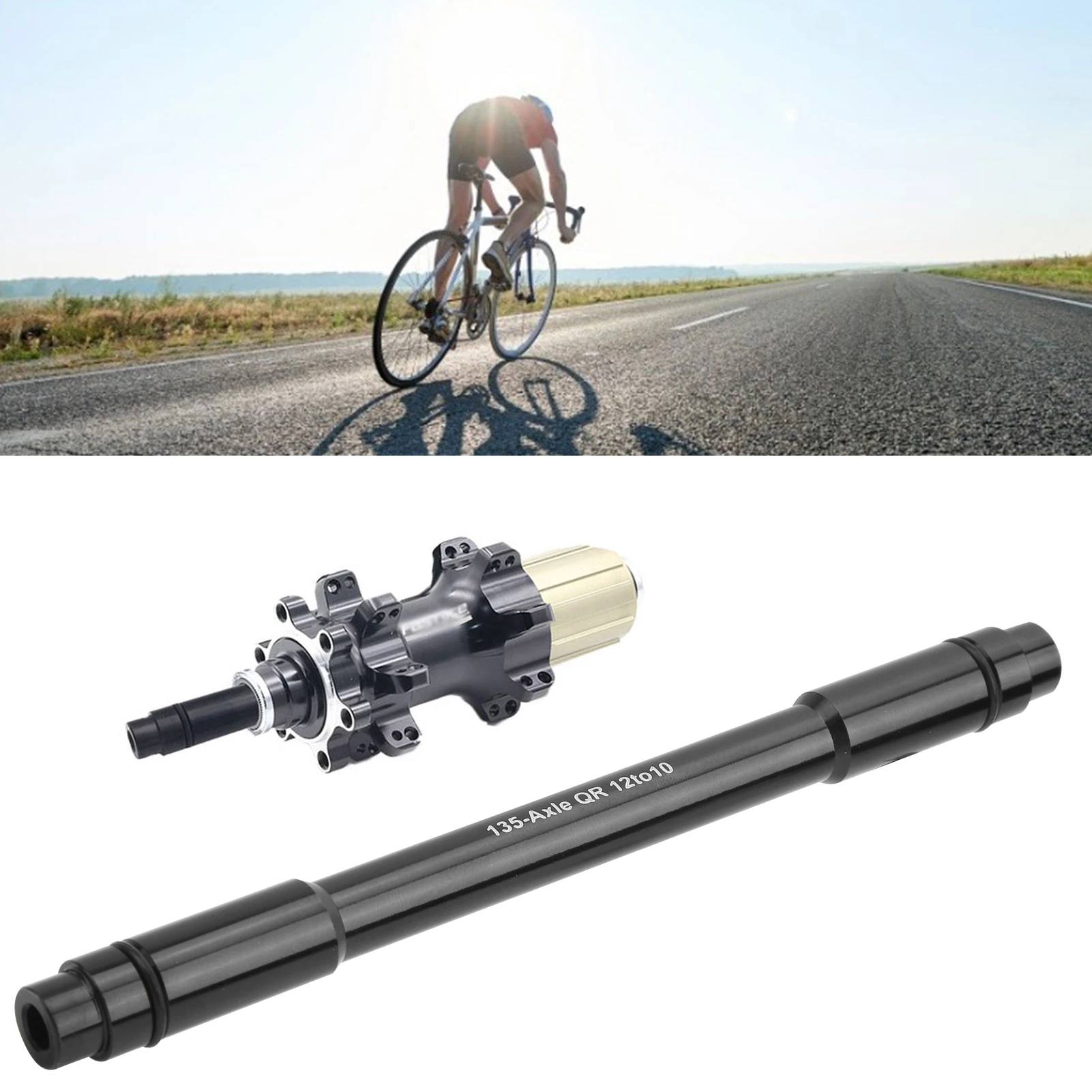 

Aluminium Alloy Bicycle Rear Fork Thru Axle Skewer Quick Release Bike Repair Replacement 135x12